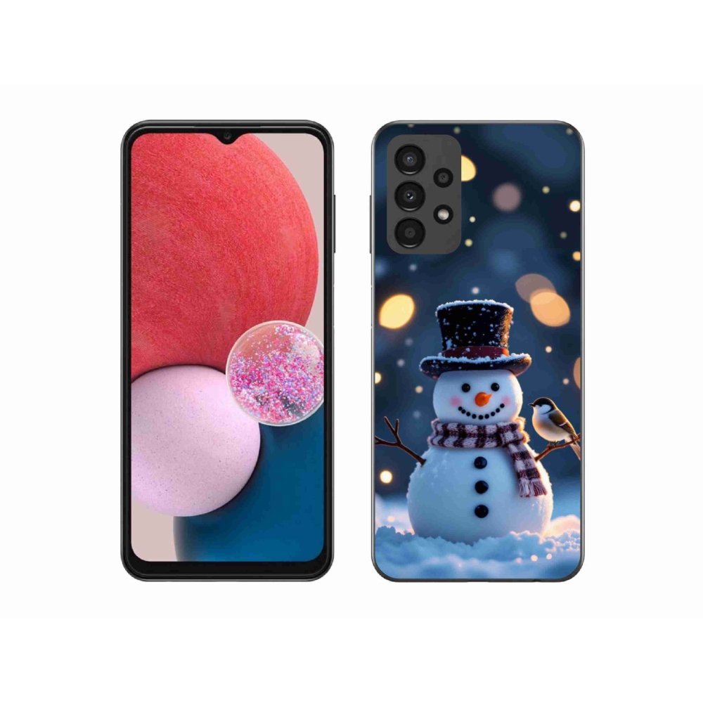 Gelový kryt mmCase na Samsung Galaxy A13 - vánoční sněhulák