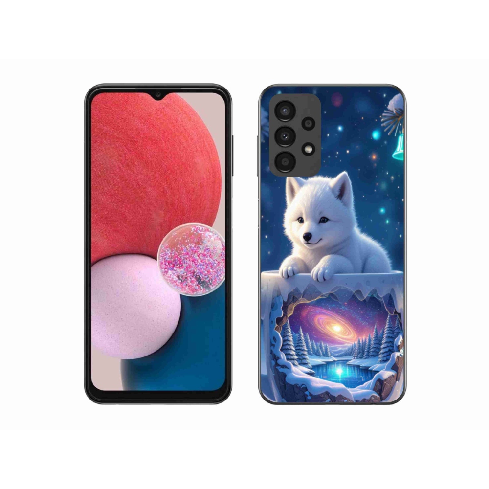 Gelový kryt mmCase na Samsung Galaxy A13 - vánoční štěně