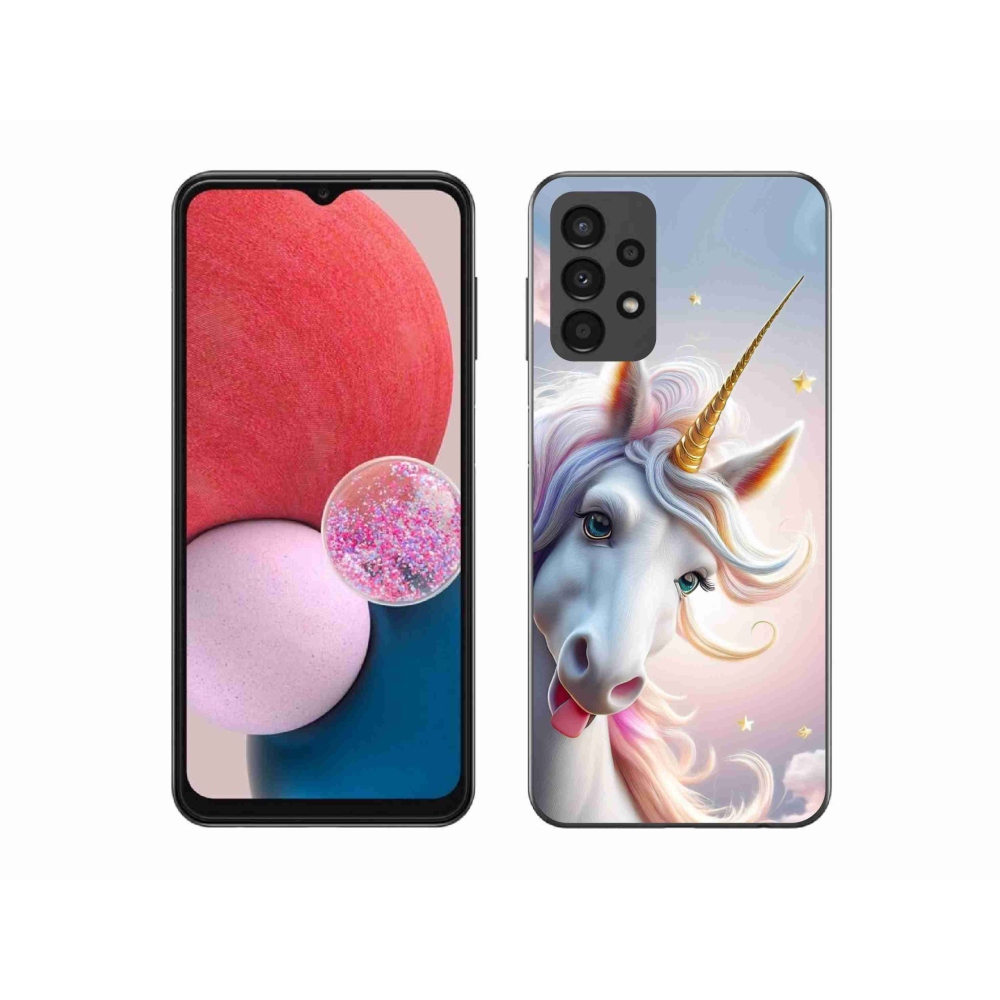 Gelový kryt mmCase na Samsung Galaxy A13 - veselý jednorožec