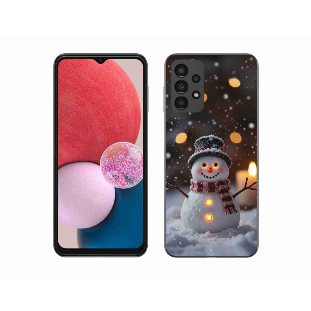 Gelový kryt mmCase na Samsung Galaxy A13 - veselý sněhulák