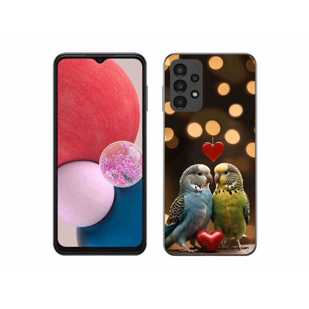 Gelový kryt mmCase na Samsung Galaxy A13 - zamilovaní papoušci
