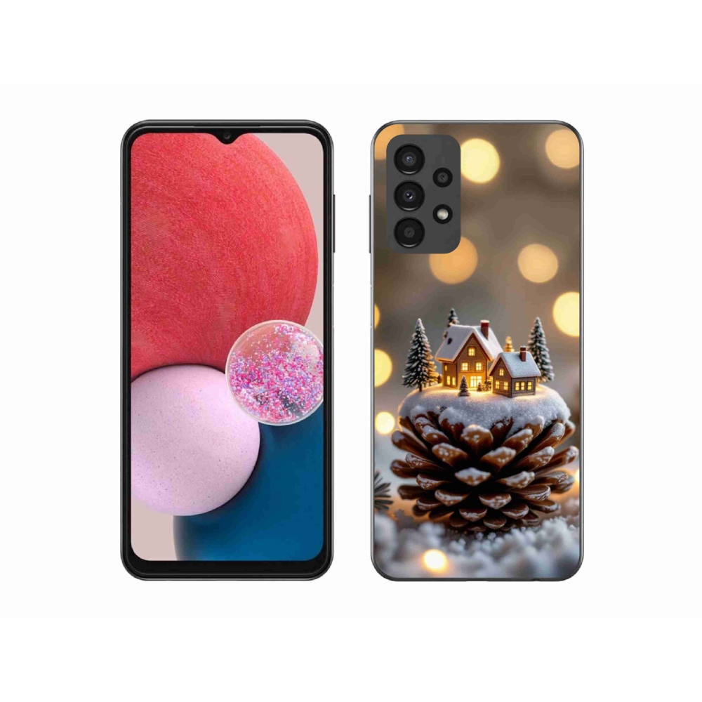 Gelový kryt mmCase na Samsung Galaxy A13 - zimní vesnička