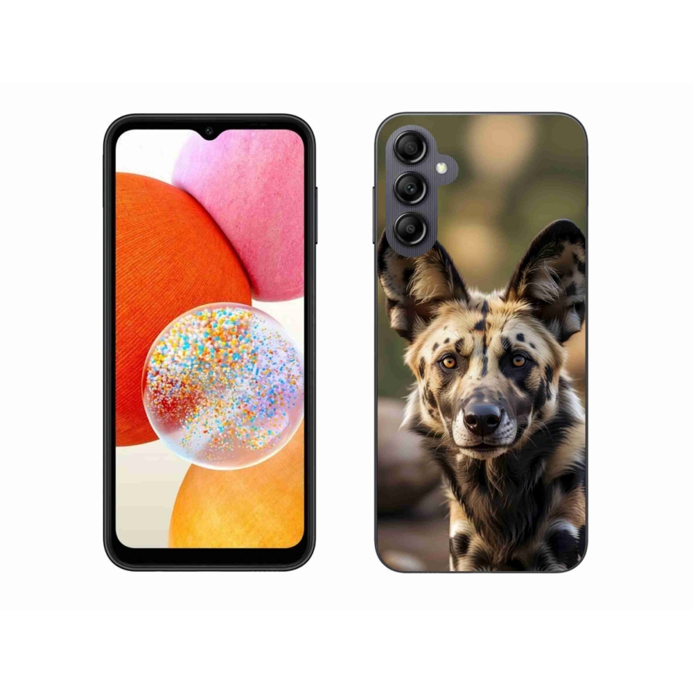Gelový kryt mmCase na Samsung Galaxy A14 4G/5G - africký divoký pes