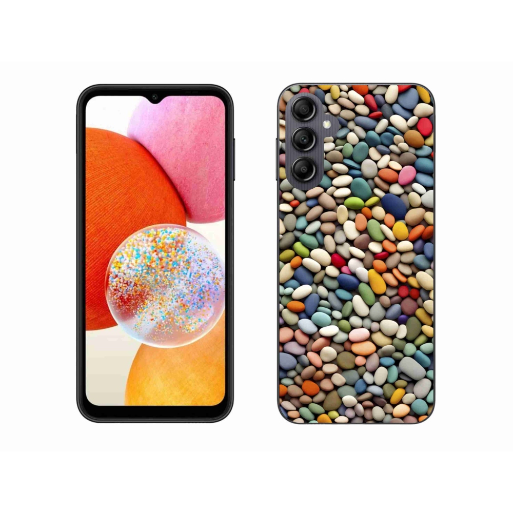 Gelový kryt mmCase na Samsung Galaxy A14 4G/5G - barevné kamínky 2