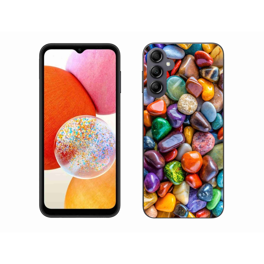 Gelový kryt mmCase na Samsung Galaxy A14 4G/5G - barevné kamínky