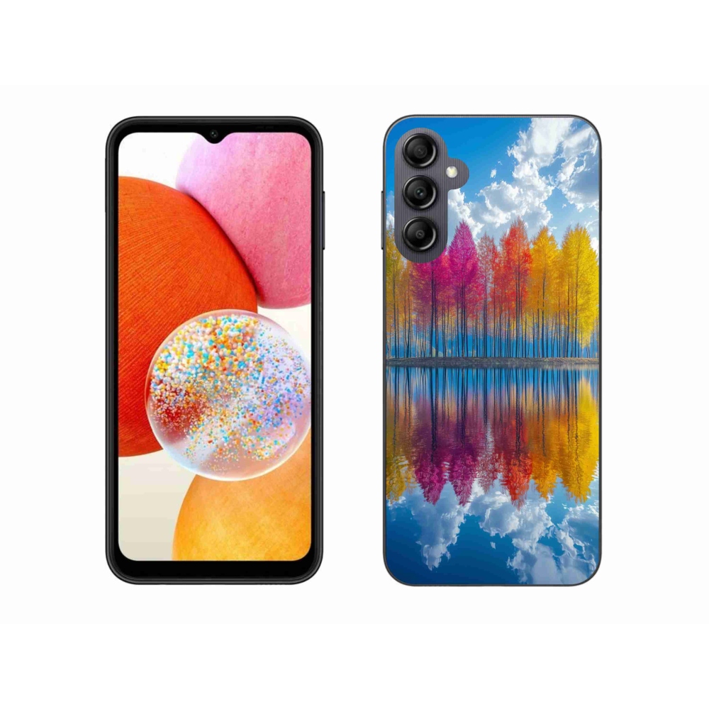 Gelový kryt mmCase na Samsung Galaxy A14 4G/5G - barevné stromy