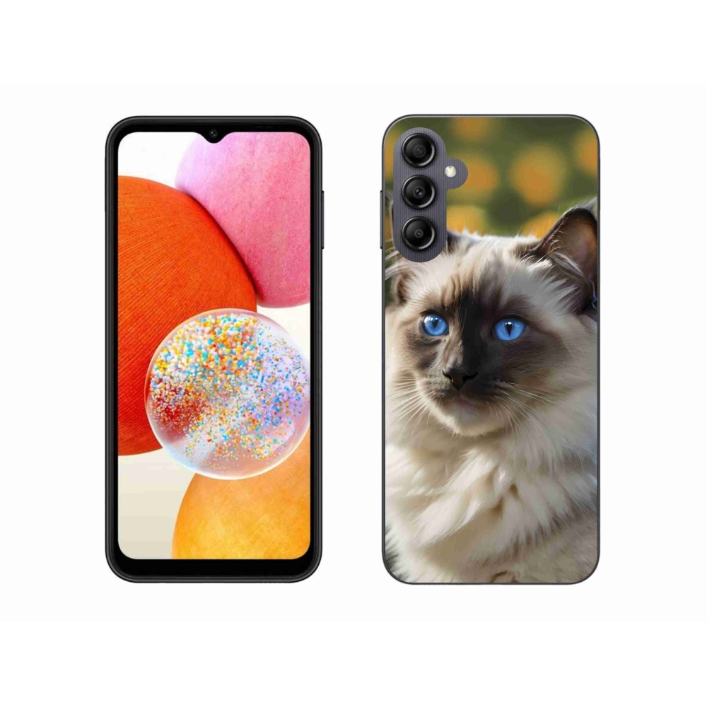 Gelový kryt mmCase na Samsung Galaxy A14 4G/5G - bílý ragdoll