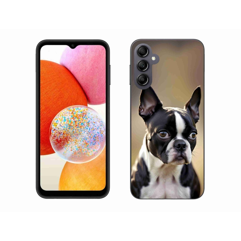 Gelový kryt mmCase na Samsung Galaxy A14 4G/5G - bostonský teriér
