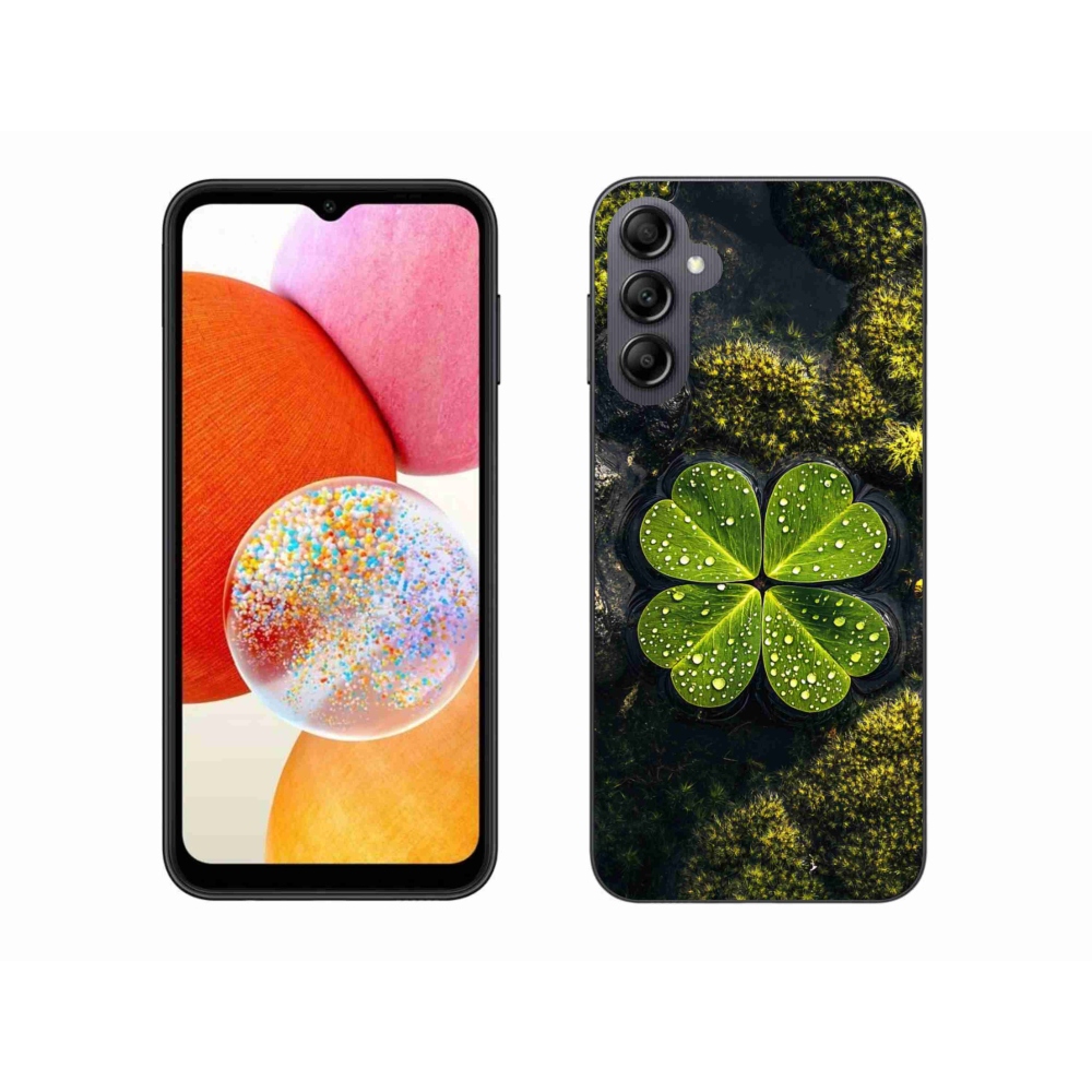 Gelový kryt mmCase na Samsung Galaxy A14 4G/5G - čtyřlístek