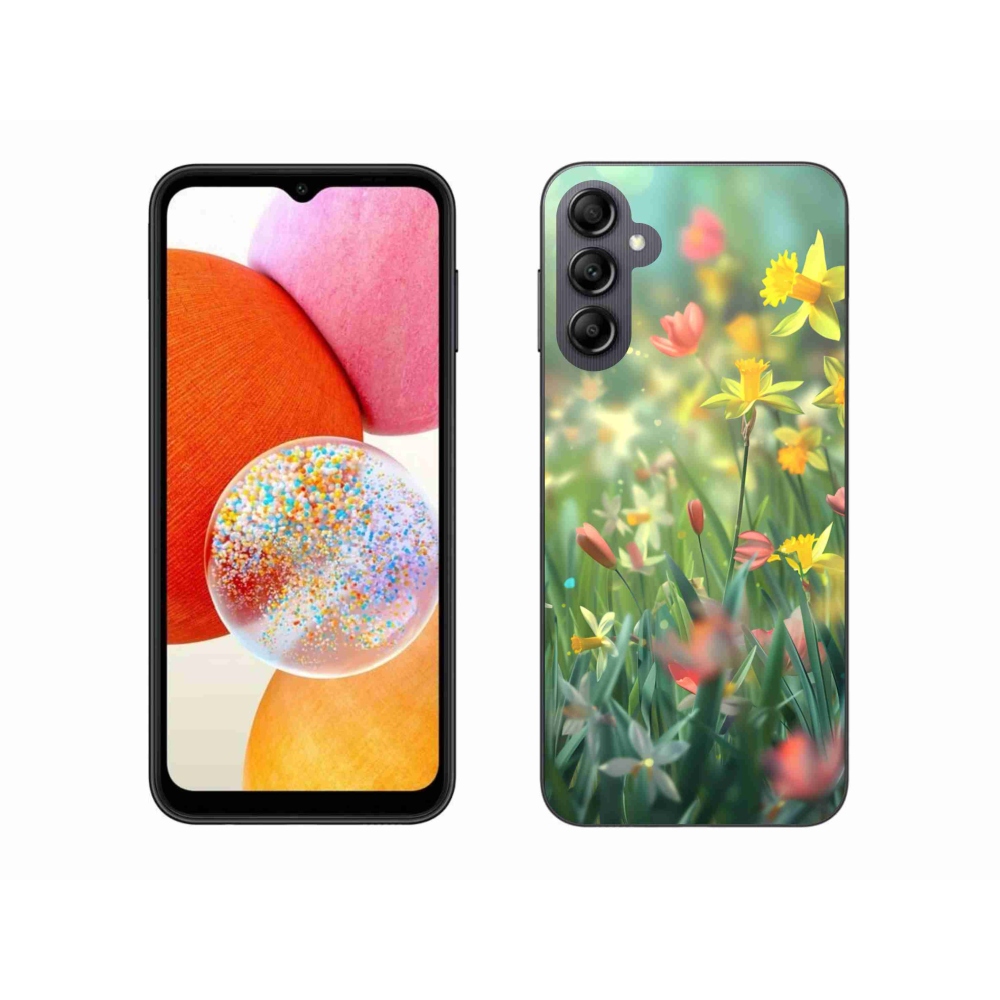 Gelový kryt mmCase na Samsung Galaxy A14 4G/5G - jarní květy