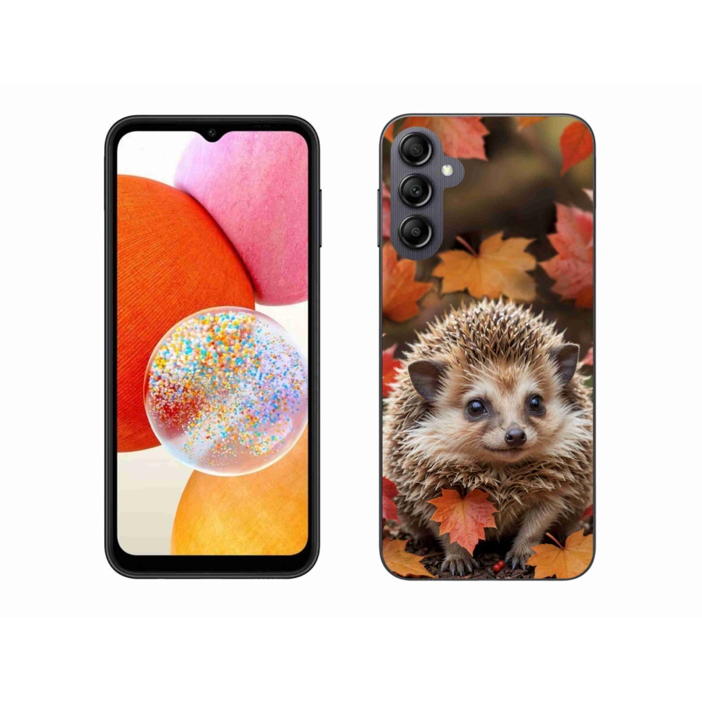 Gelový kryt mmCase na Samsung Galaxy A14 4G/5G - ježek v listí