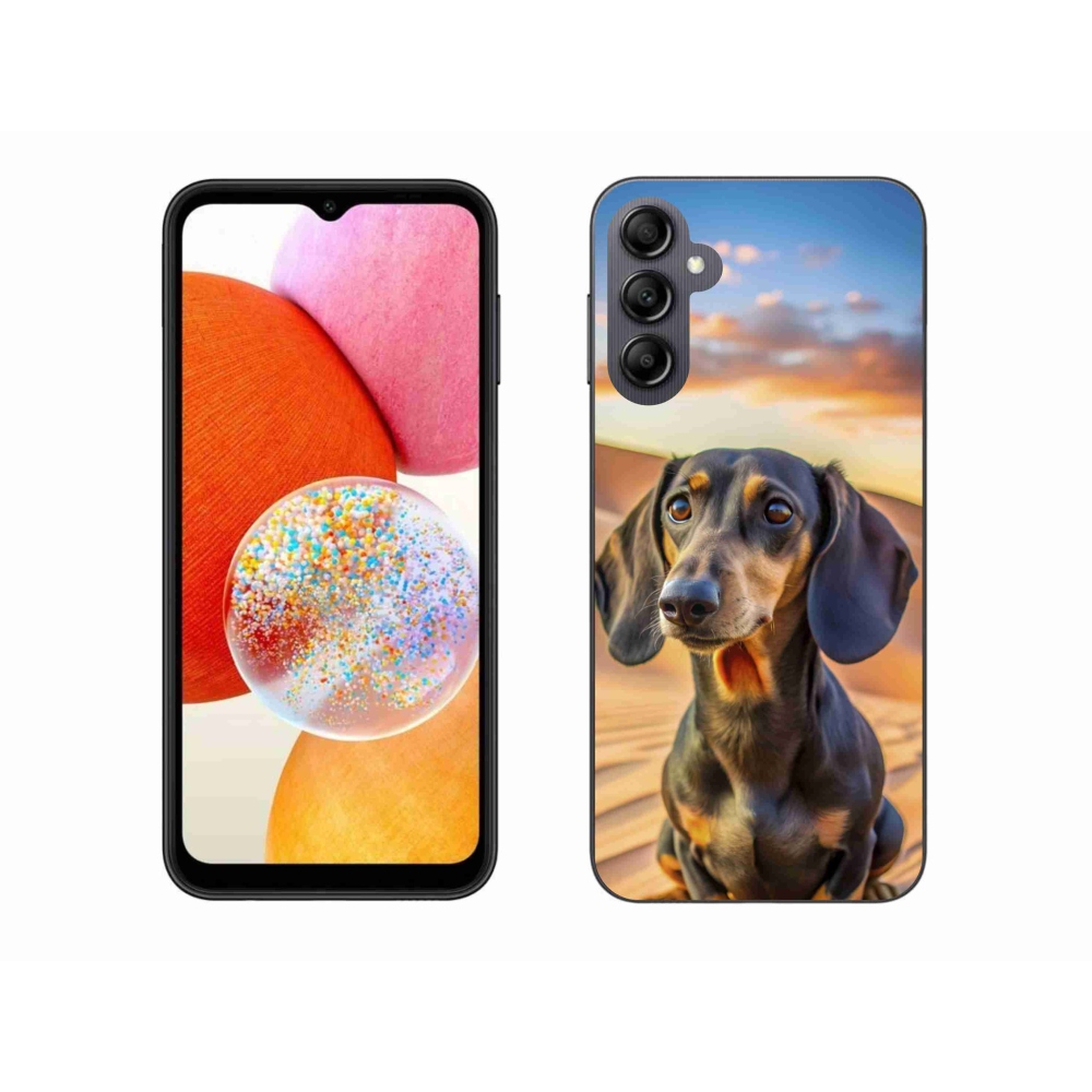 Gelový kryt mmCase na Samsung Galaxy A14 4G/5G - jezevčík 3 