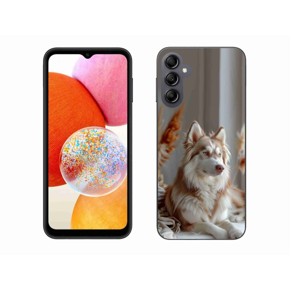 Gelový kryt mmCase na Samsung Galaxy A14 4G/5G - klidný sibiřský husky