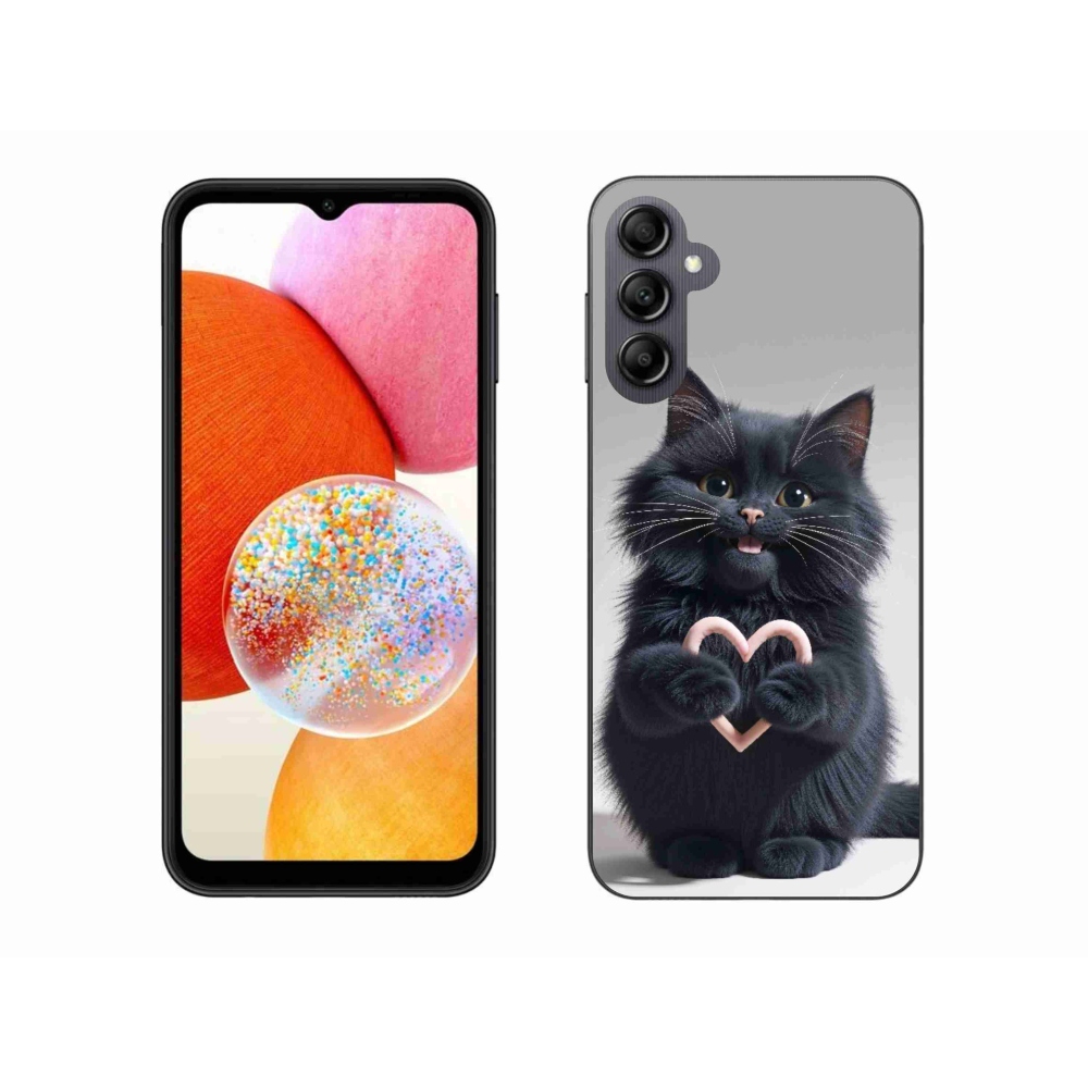 Gelový kryt mmCase na Samsung Galaxy A14 4G/5G - kočičí láska 3