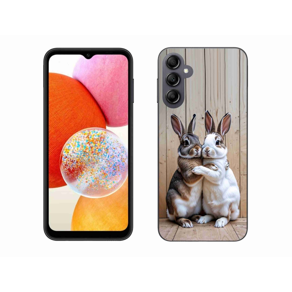 Gelový kryt mmCase na Samsung Galaxy A14 4G/5G - králičí pár