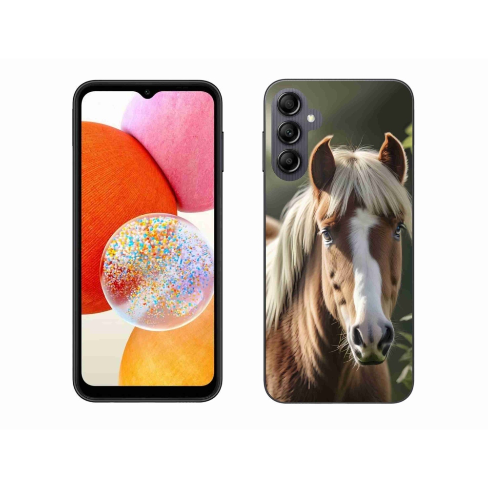 Gelový kryt mmCase na Samsung Galaxy A14 4G/5G - kůň se světlou hřívou