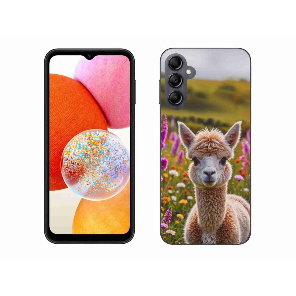 Gelový kryt mmCase na Samsung Galaxy A14 4G/5G - lama na louce