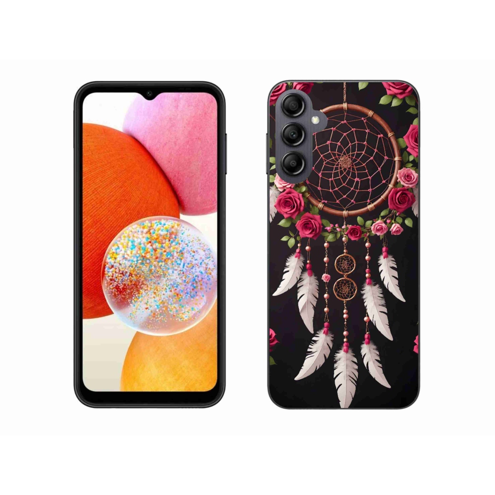 Gelový kryt mmCase na Samsung Galaxy A14 4G/5G - lapač snů s růžemi