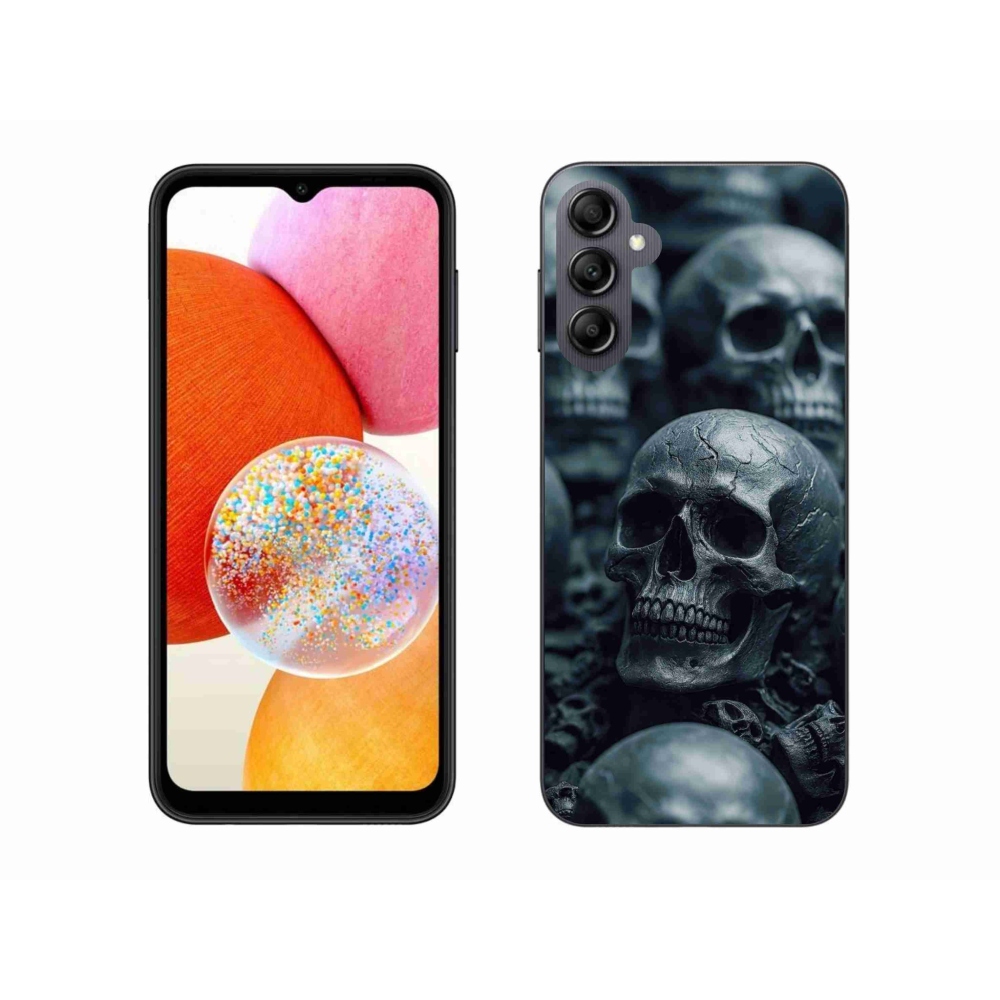 Gelový kryt mmCase na Samsung Galaxy A14 4G/5G - lebka 2