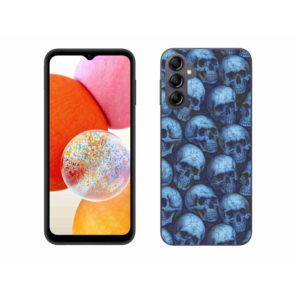 Gelový kryt mmCase na Samsung Galaxy A14 4G/5G - lebky