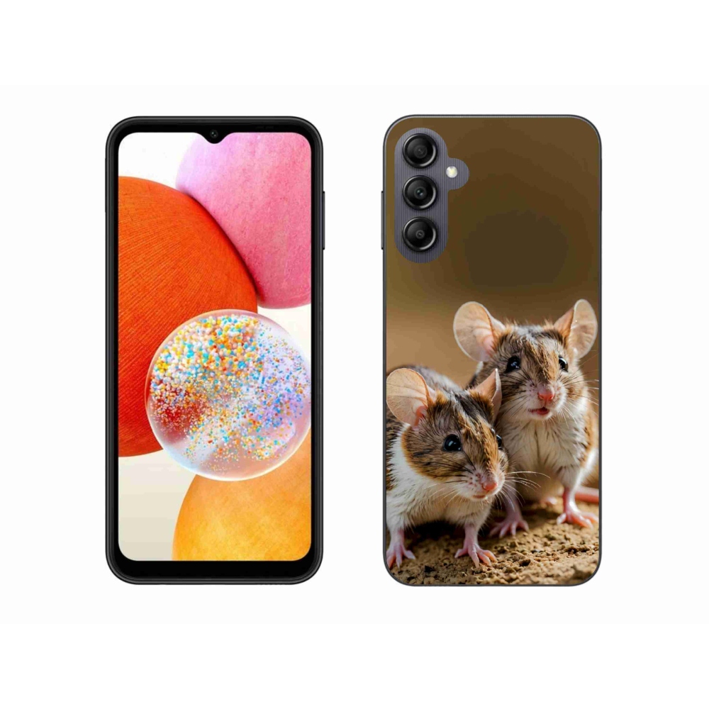 Gelový kryt mmCase na Samsung Galaxy A14 4G/5G - myší duo