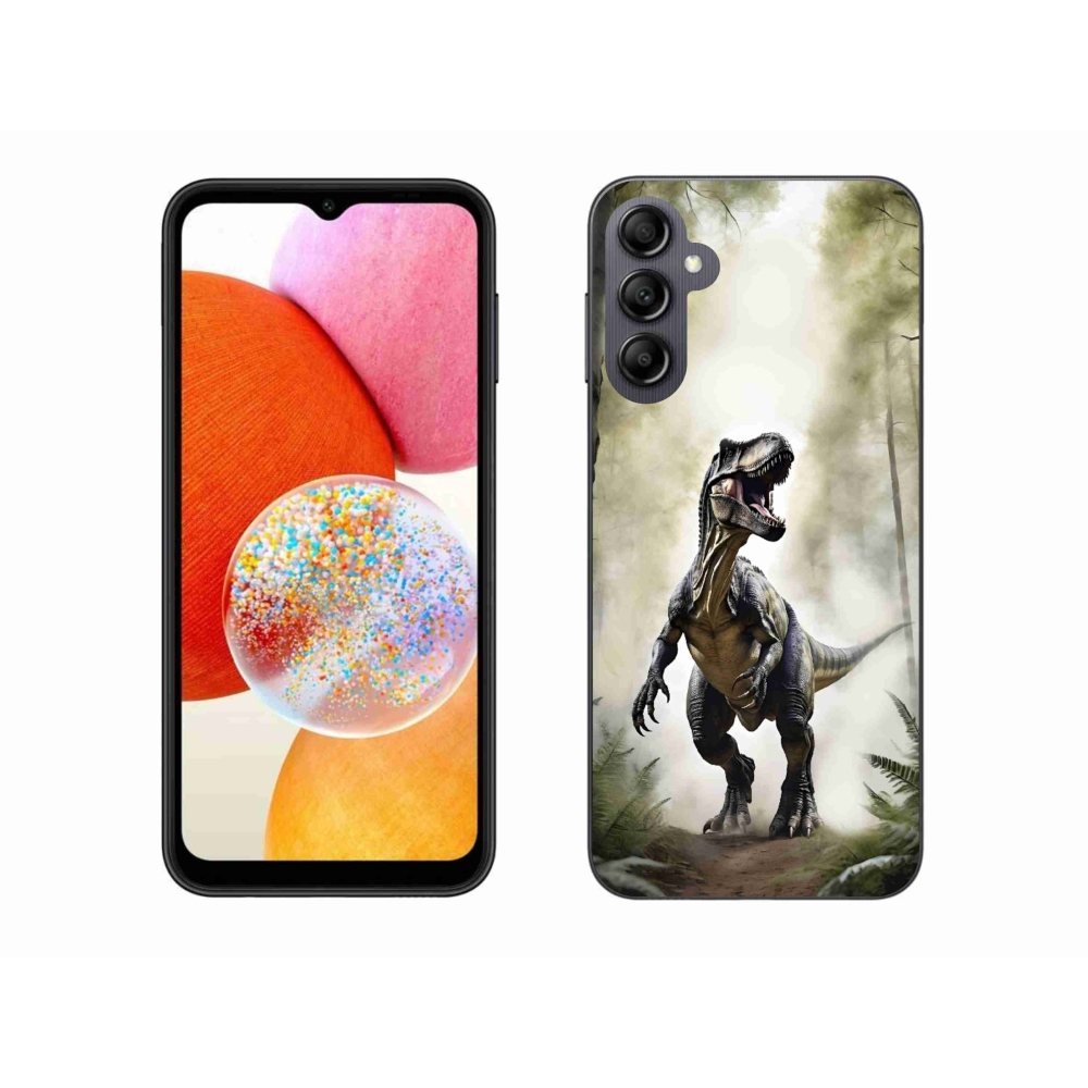 Gelový kryt mmCase na Samsung Galaxy A14 4G/5G - naštvaný T-Rex
