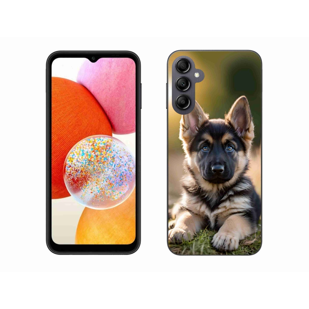 Gelový kryt mmCase na Samsung Galaxy A14 4G/5G - německý ovčák v přírodě
