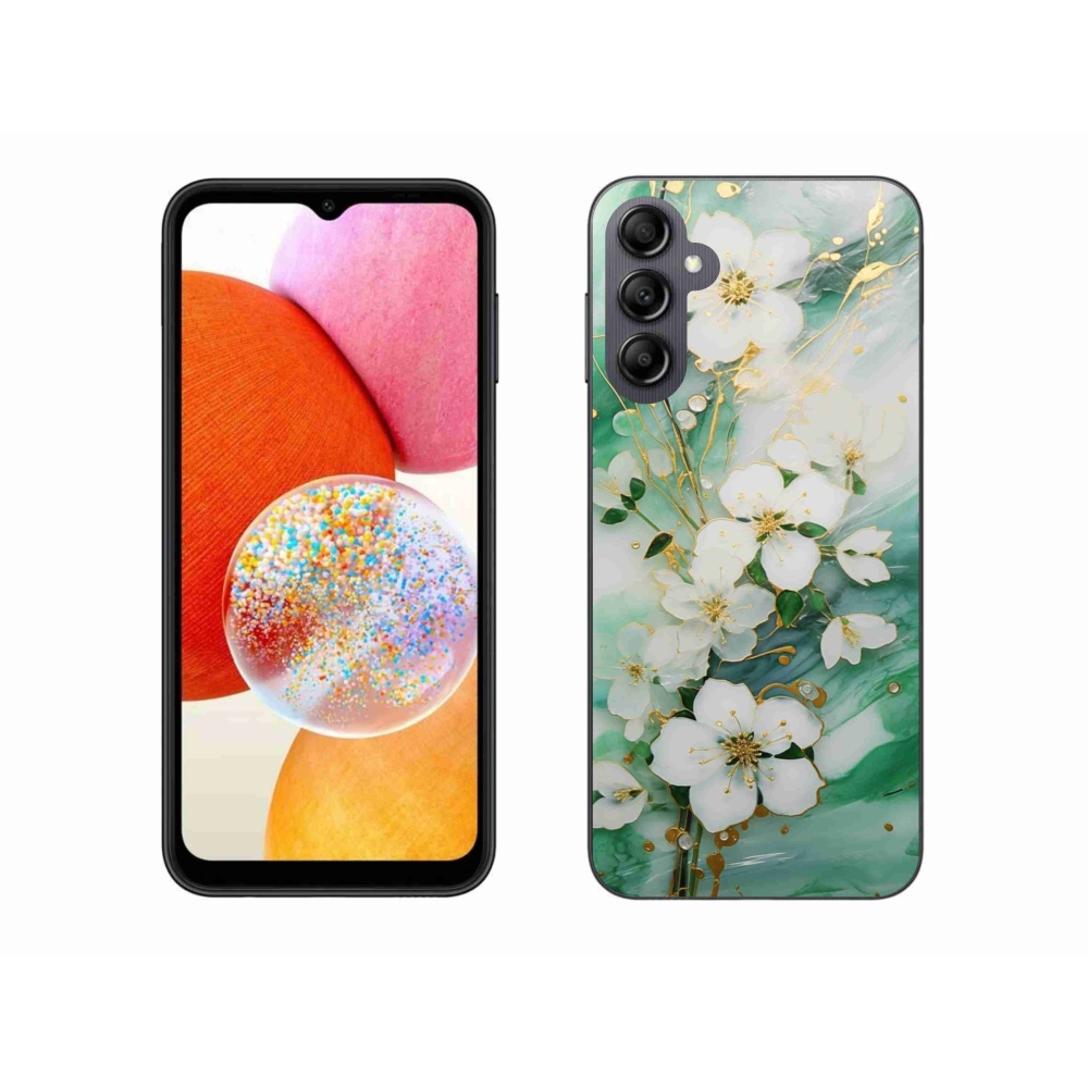 Gelový kryt mmCase na Samsung Galaxy A14 4G/5G - něžné květy