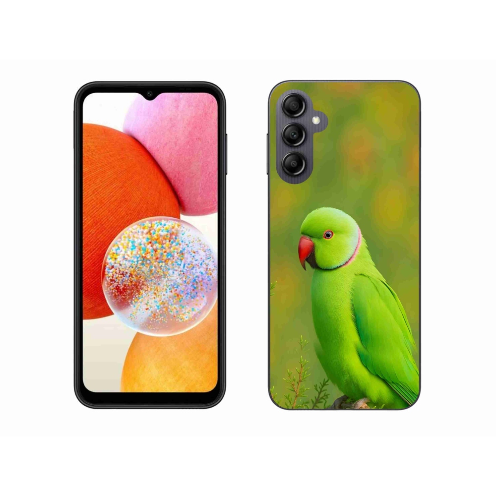 Gelový kryt mmCase na Samsung Galaxy A14 4G/5G - papoušek alexandr 2