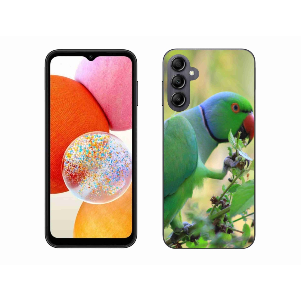 Gelový kryt mmCase na Samsung Galaxy A14 4G/5G - papoušek alexandr