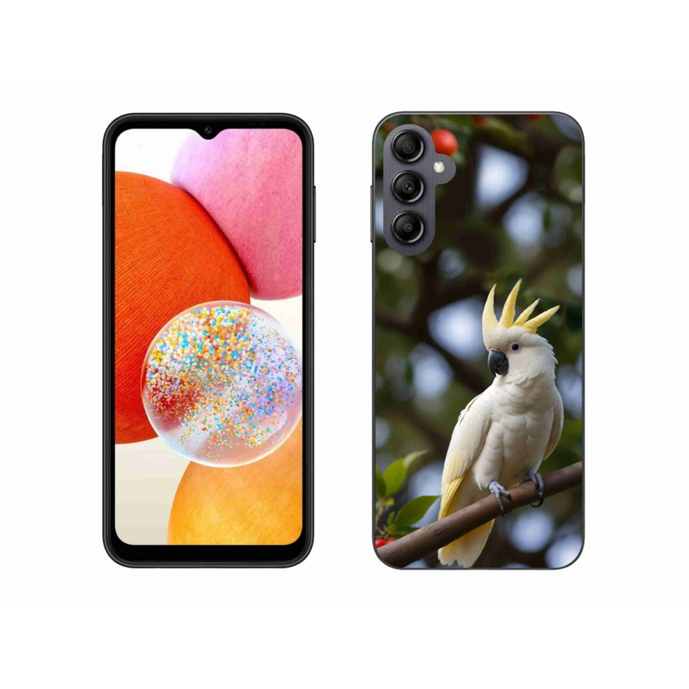 Gelový kryt mmCase na Samsung Galaxy A14 4G/5G - papoušek kakadu 3