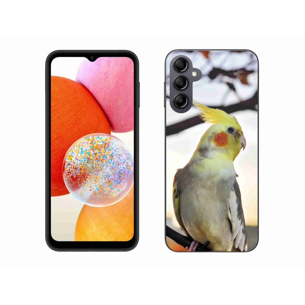 Gelový kryt mmCase na Samsung Galaxy A14 4G/5G - papoušek korela
