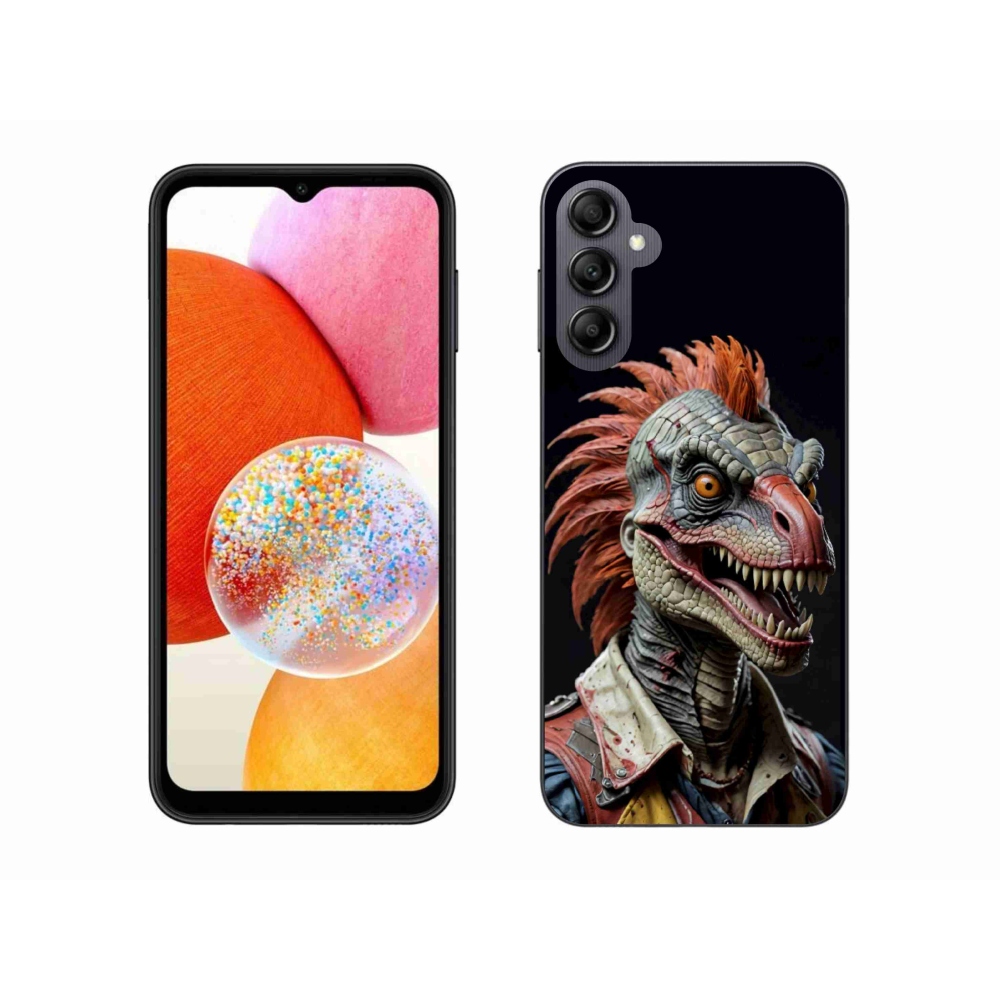 Gelový kryt mmCase na Samsung Galaxy A14 4G/5G - punk dinosaurus