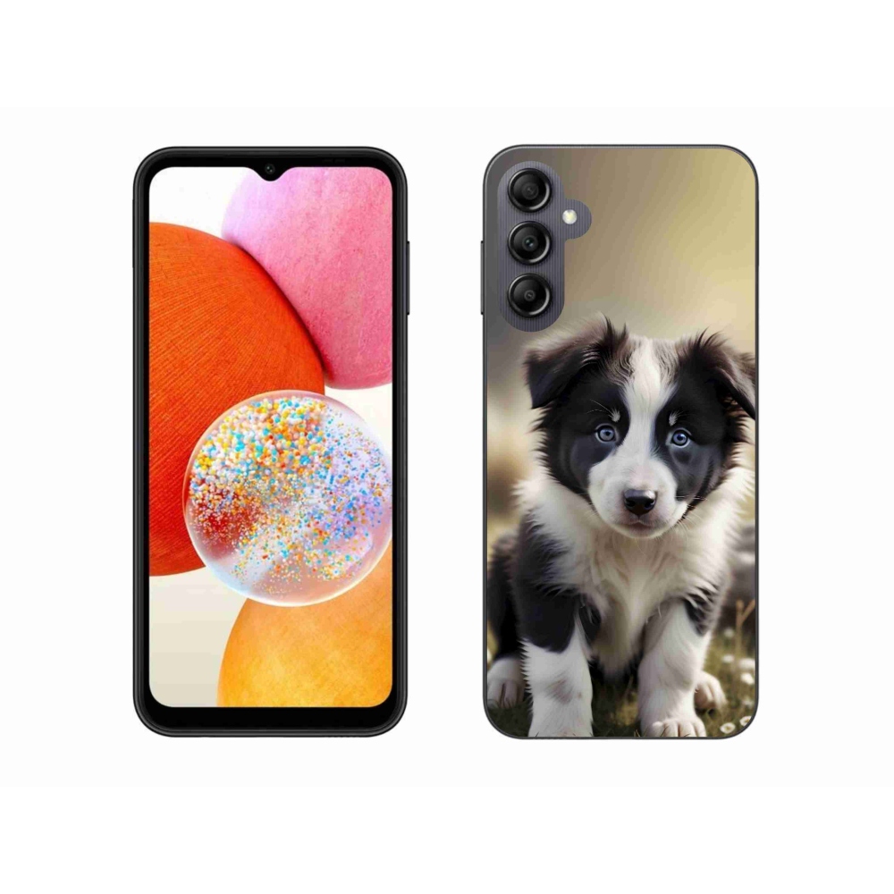 Gelový kryt mmCase na Samsung Galaxy A14 4G/5G - roztomilá border kolie