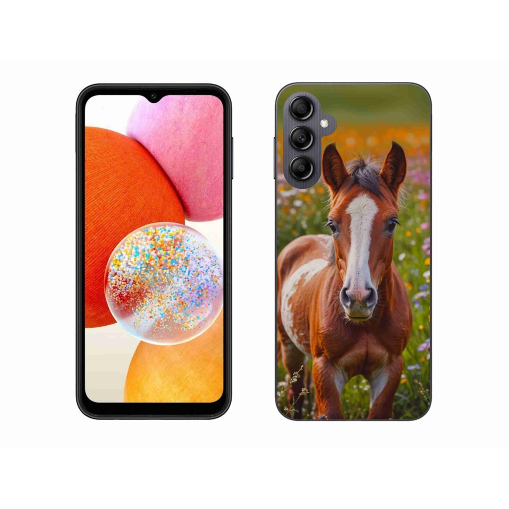 Gelový kryt mmCase na Samsung Galaxy A14 4G/5G - roztomilé hříbě