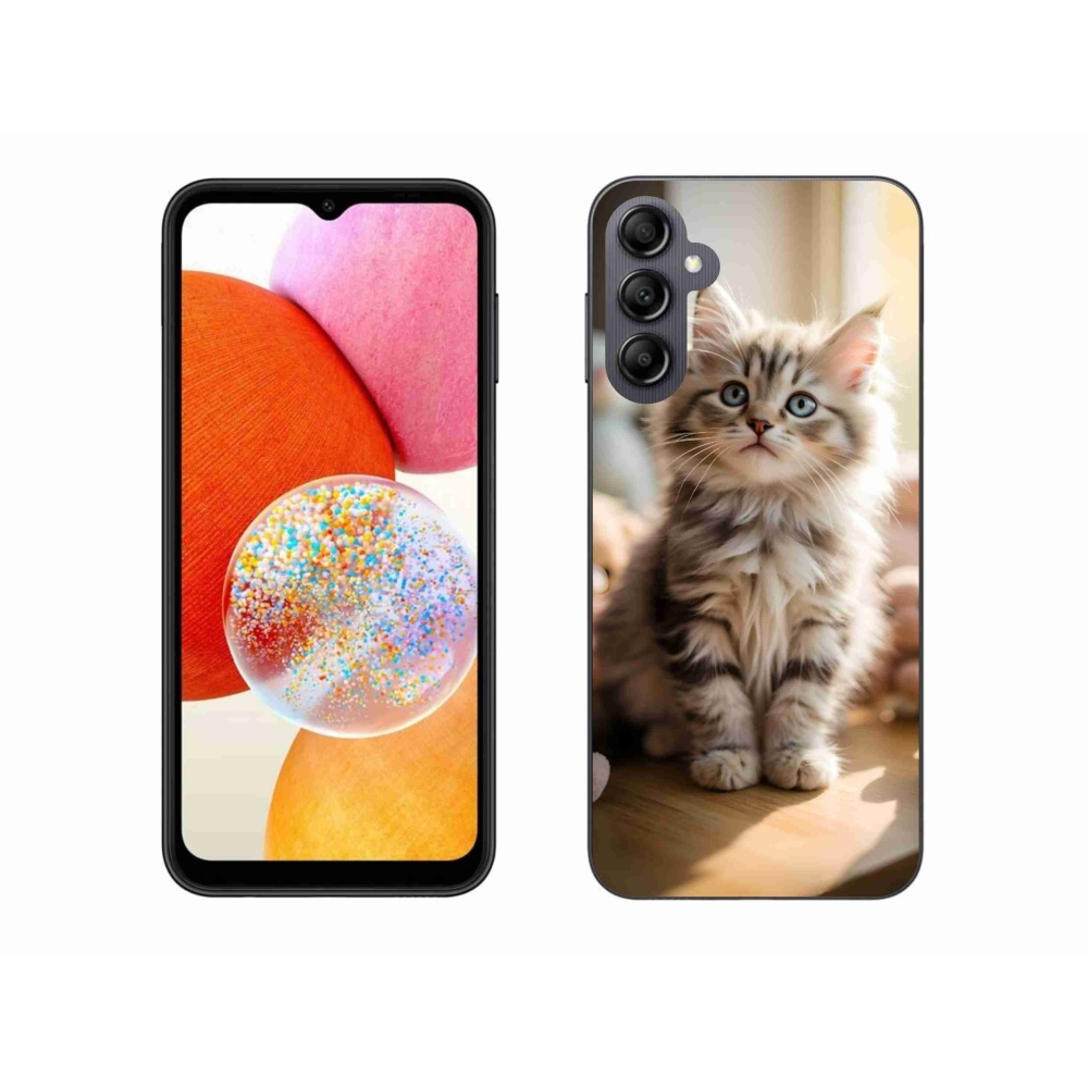 Gelový kryt mmCase na Samsung Galaxy A14 4G/5G - roztomilé kotě 10