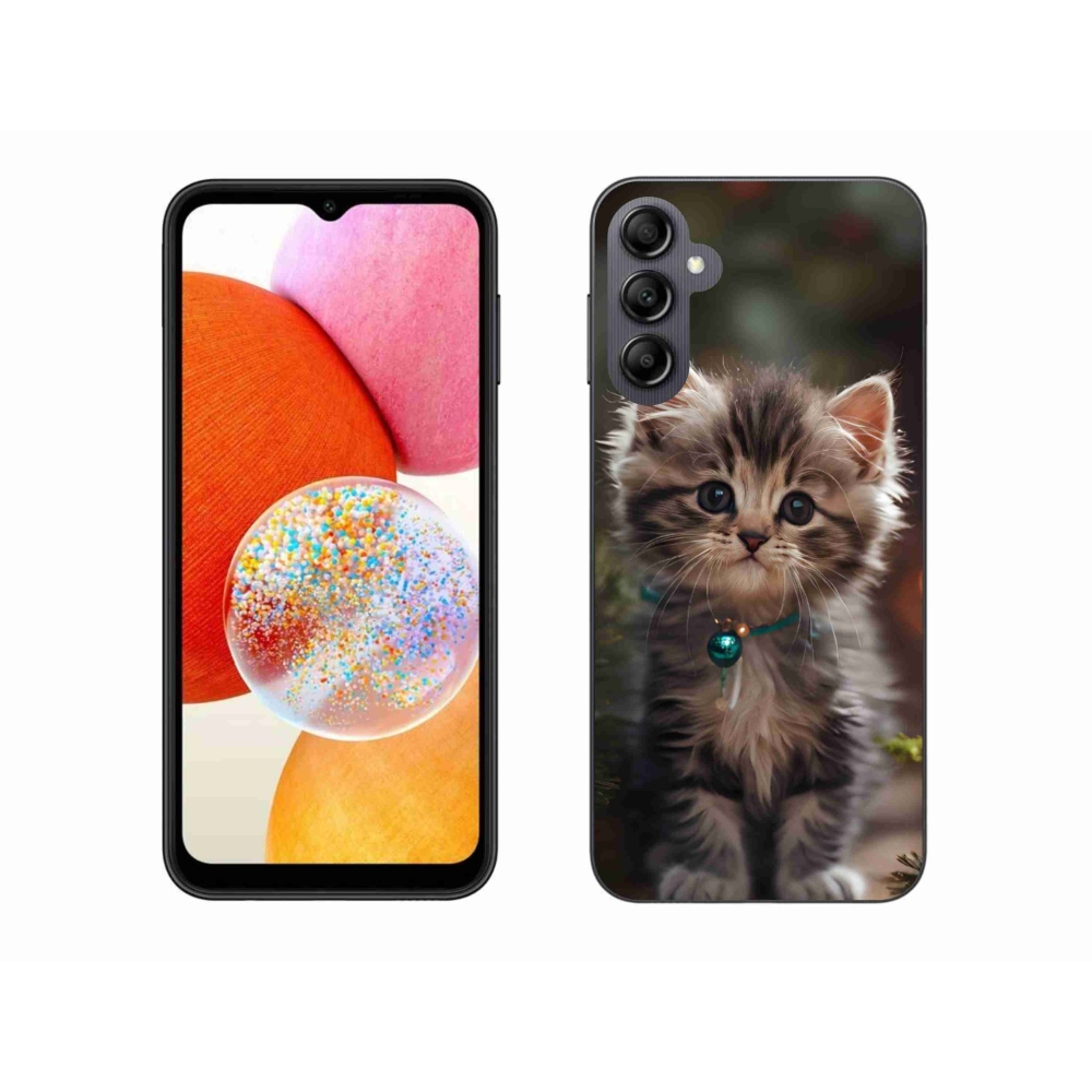 Gelový kryt mmCase na Samsung Galaxy A14 4G/5G - roztomilé kotě 11