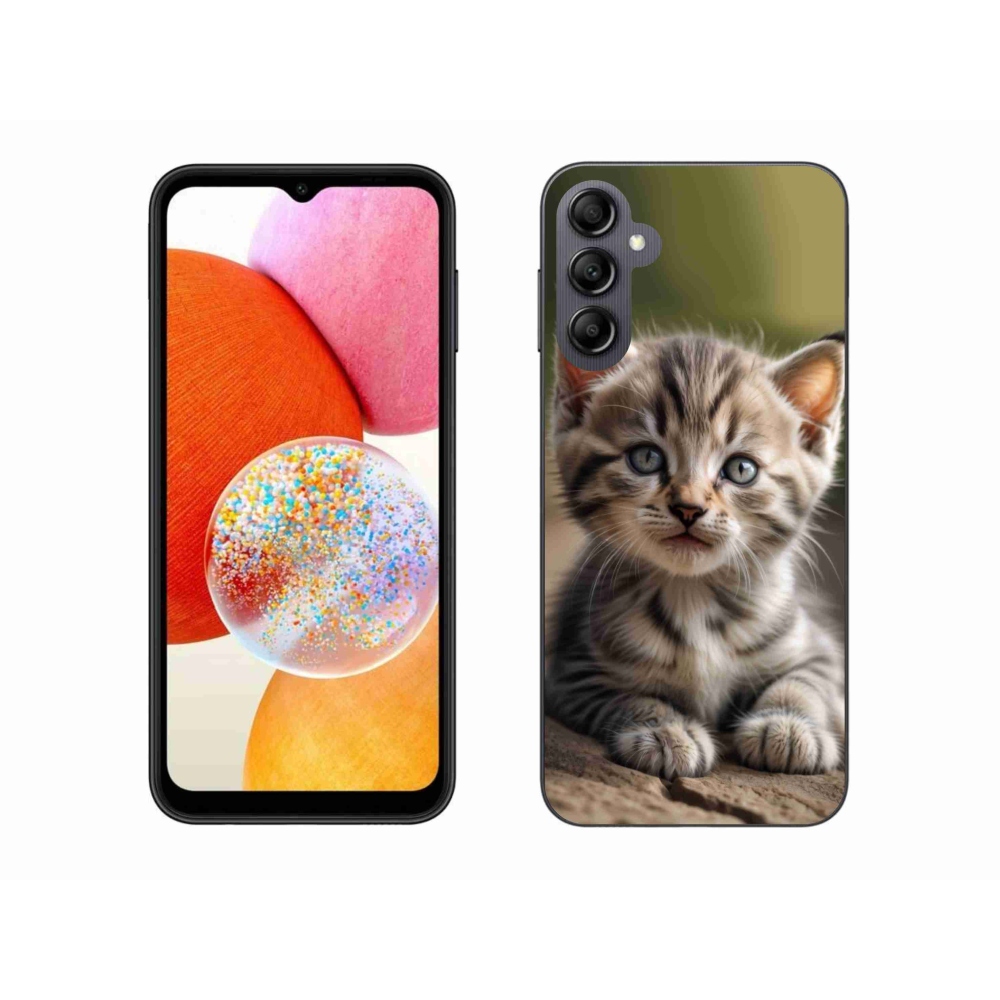 Gelový kryt mmCase na Samsung Galaxy A14 4G/5G - roztomilé kotě 9