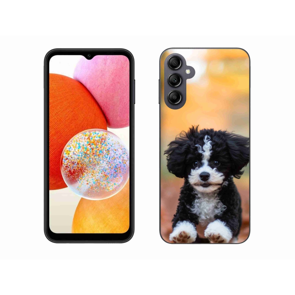 Gelový kryt mmCase na Samsung Galaxy A14 4G/5G - roztomilé štěně 2