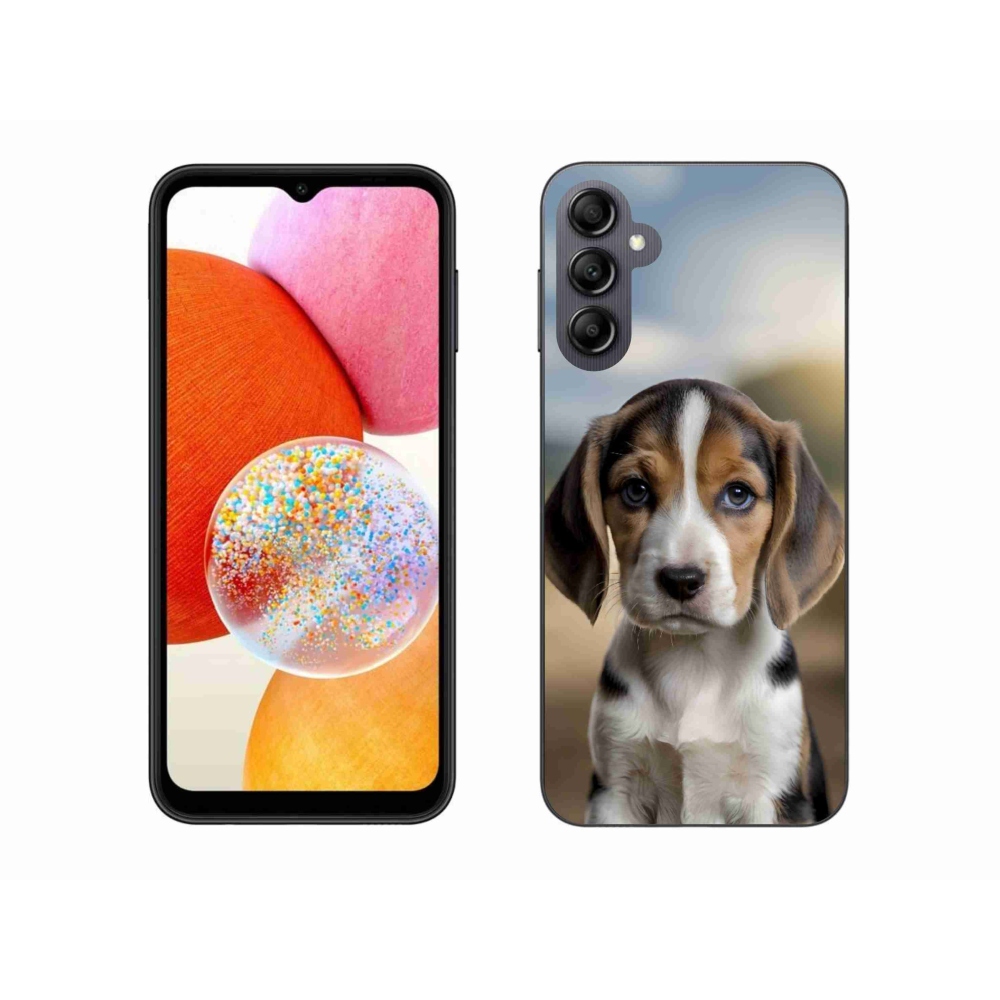 Gelový kryt mmCase na Samsung Galaxy A14 4G/5G - roztomilý bígl