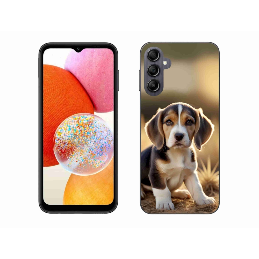 Gelový kryt mmCase na Samsung Galaxy A14 4G/5G - roztomilý bígl