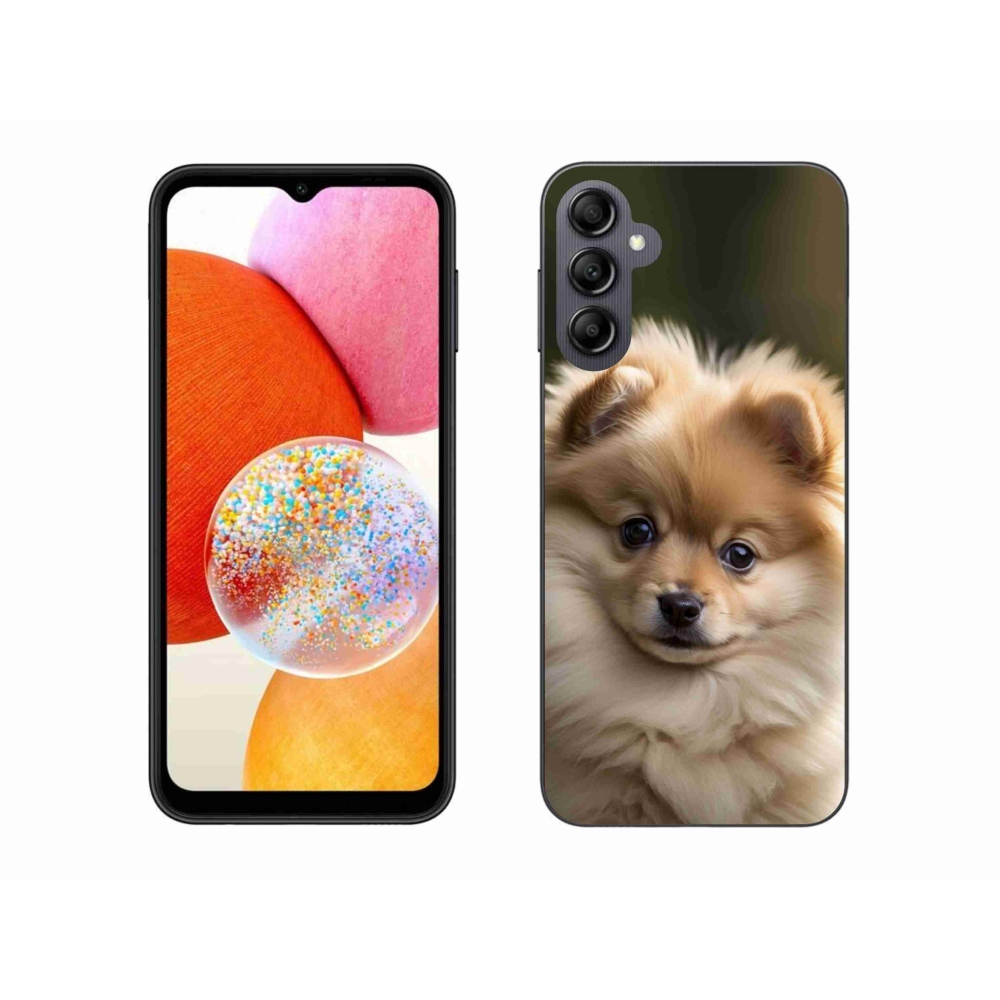Gelový kryt mmCase na Samsung Galaxy A14 4G/5G - roztomilý pomeranian 2