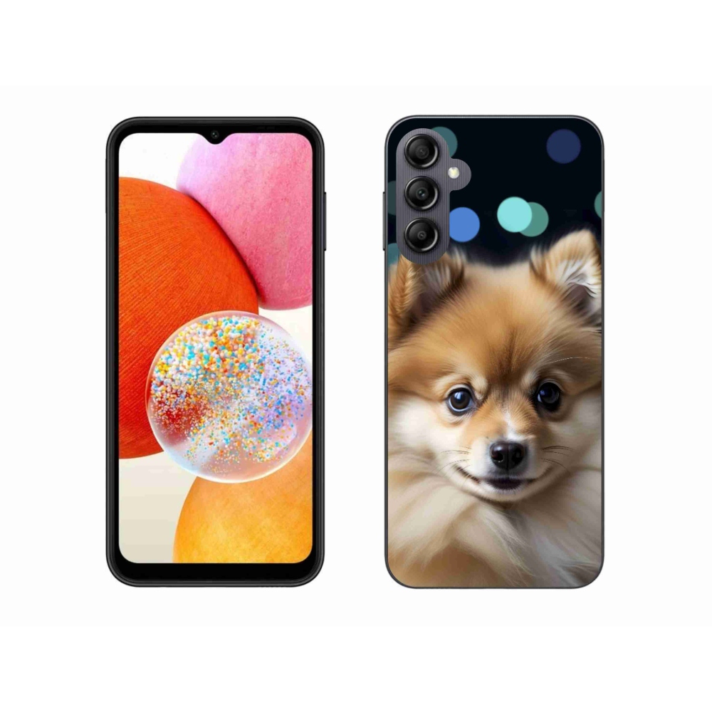 Gelový kryt mmCase na Samsung Galaxy A14 4G/5G - roztomilý pomeranian
