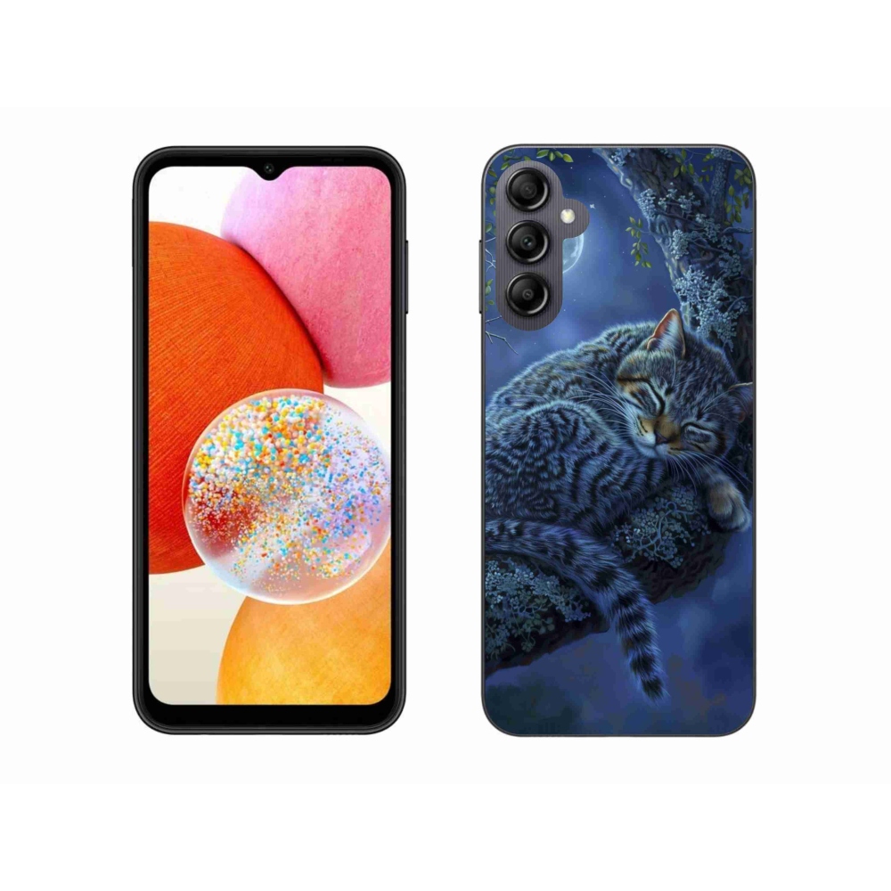 Gelový kryt mmCase na Samsung Galaxy A14 4G/5G - spící kočka