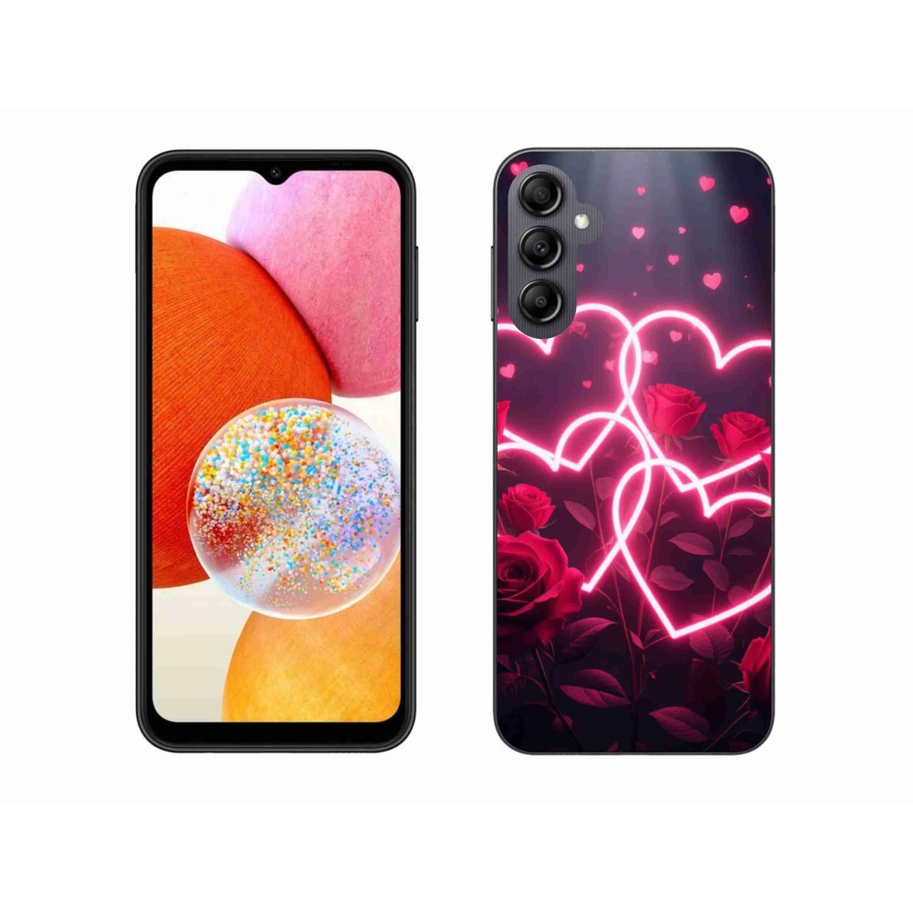 Gelový kryt mmCase na Samsung Galaxy A14 4G/5G - srdce lásky