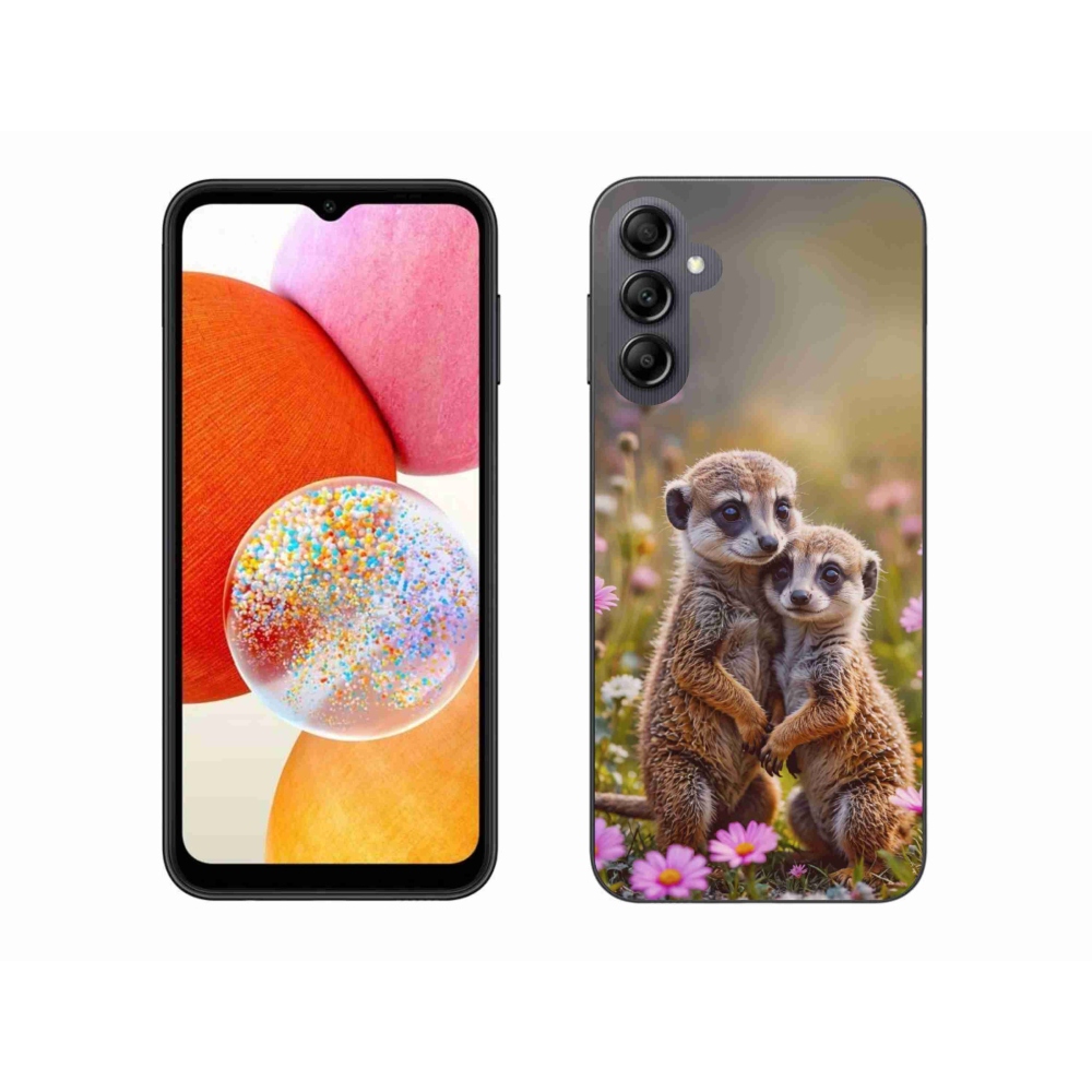 Gelový kryt mmCase na Samsung Galaxy A14 4G/5G - surikatí duo