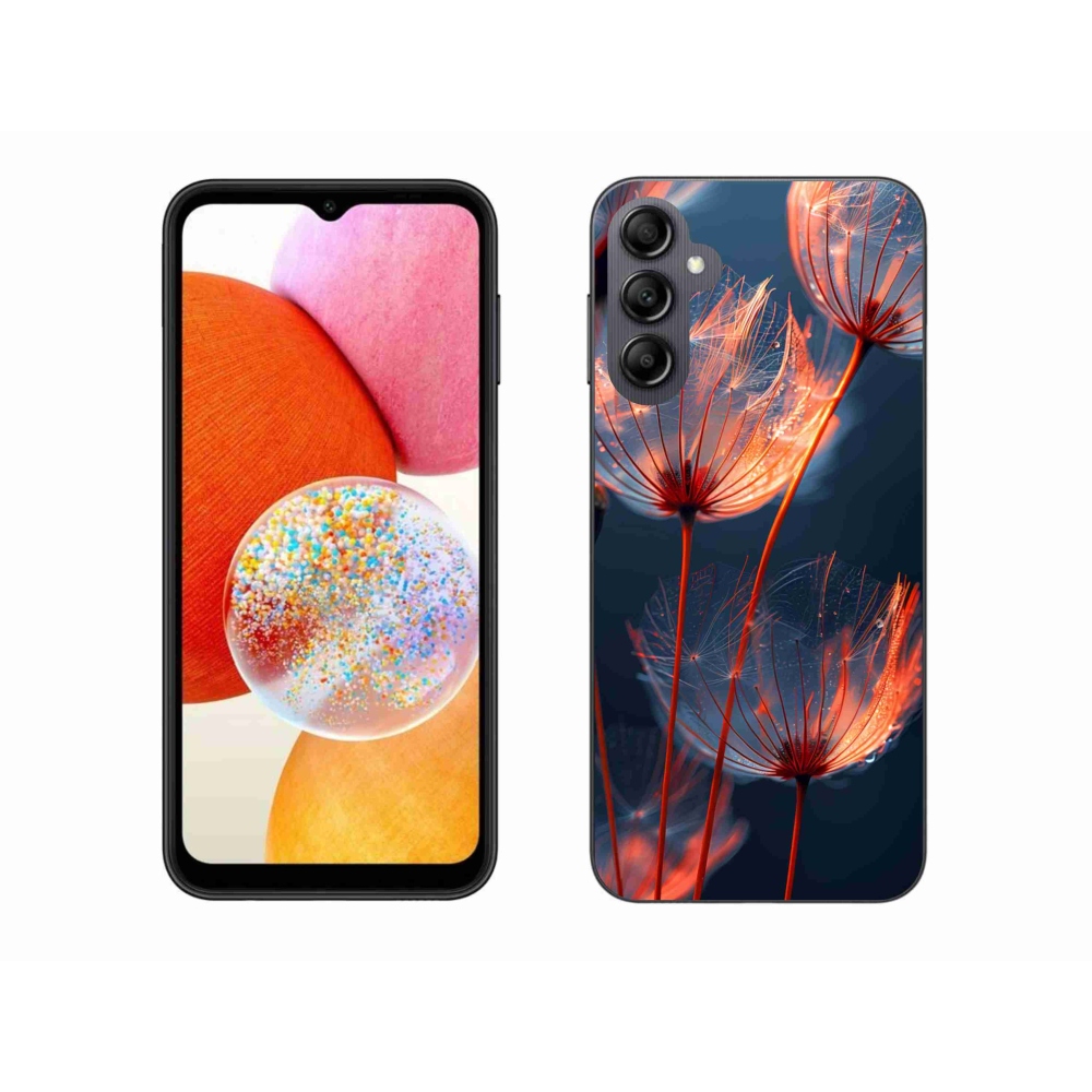 Gelový kryt mmCase na Samsung Galaxy A14 4G/5G - světélkující chmýří