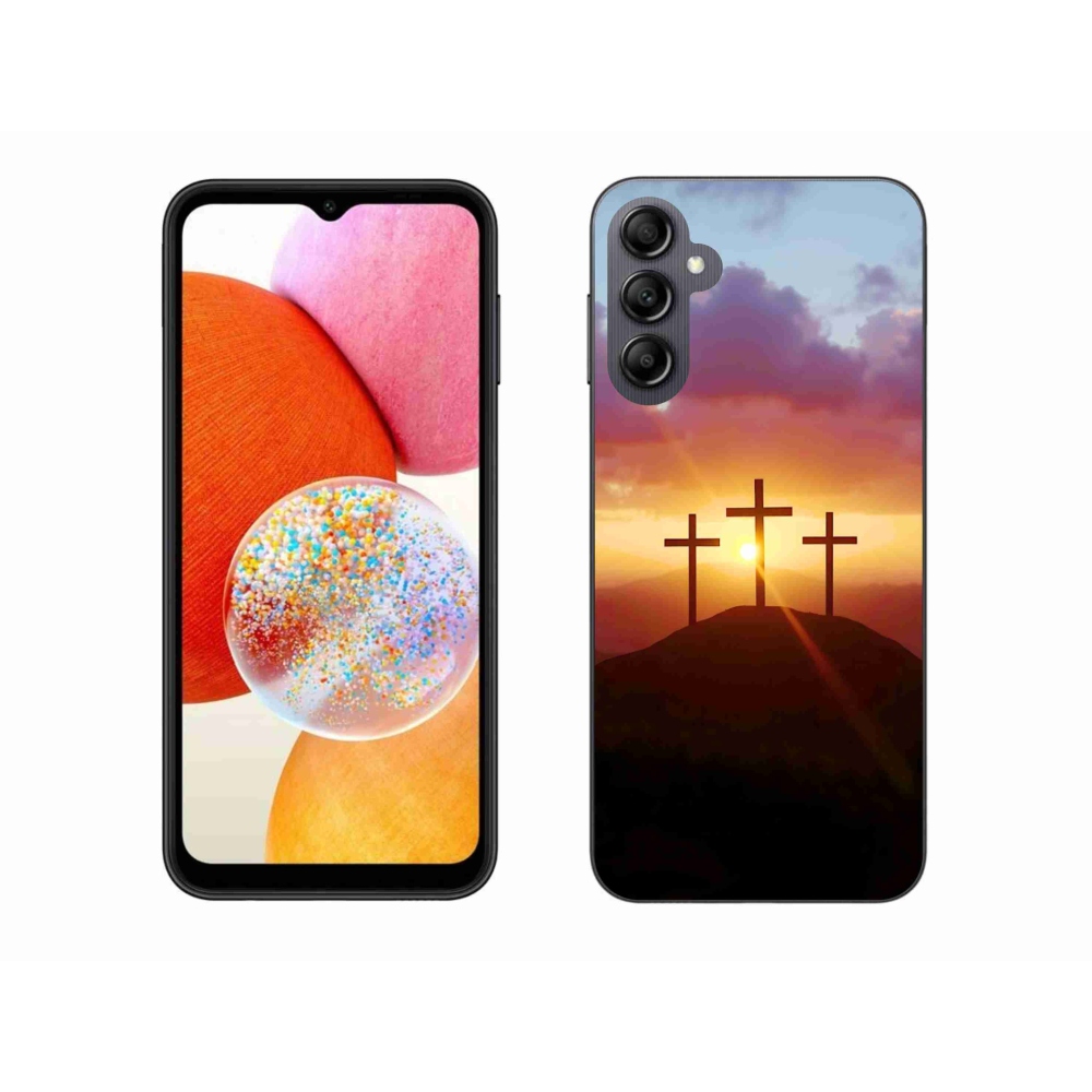 Gelový kryt mmCase na Samsung Galaxy A14 4G/5G - tři kříže