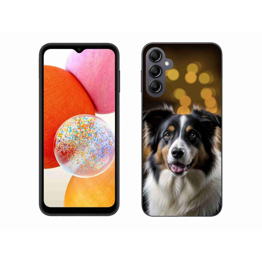 Gelový kryt mmCase na Samsung Galaxy A14 4G/5G - usměvavý australský ovčák