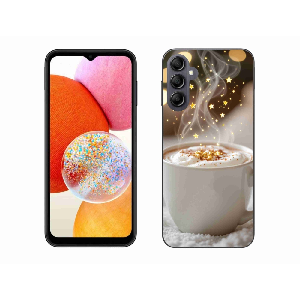 Gelový kryt mmCase na Samsung Galaxy A14 4G/5G - vánoční horký nápoj